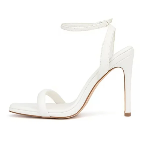 New York and Company Alania Dress Sandals White 7 - Picture 3 of 10